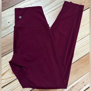 lululemon athletica Burgundy Leggings